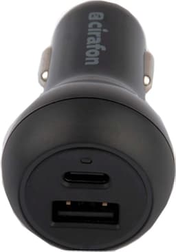 Cirafon PD/QC 30W USB-auto-oplader Zwart