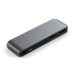 Satechi ST-MPHSDM laptop dock & poortreplicator Bedraad USB 3.2 Gen 2 (3.1 Gen 2) Type-C Zwart USB 3.2 Gen 2 (3.1 Gen 2) Type-C