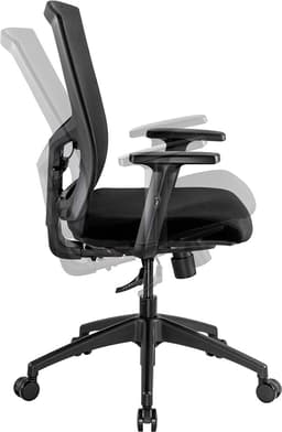 Prokord Ergonomisk Kontorstol PC-1977-S – Svart Mesh & Stoff Svart