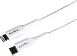 Cirafon USB-C–Lightning-pikalatauskaapeli – iPhonelle/iPadille 1.2m Valkoinen
