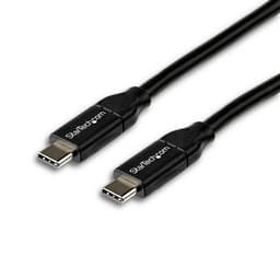 Startech StarTech.com USB-C naar USB-C kabel met 5A/100W Power Delivery - M/M - 2 m - USB 2.0 - USB-IF certificatie 2m USB C USB C Zwart