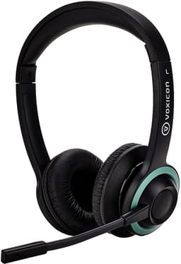 Voxicon Headset HM755U with USB-A Stereo USB-A Marinblå, Svart