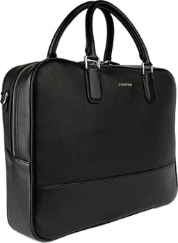 Cirafon Barolo Leather Datorväska 16" Äkta läder Svart