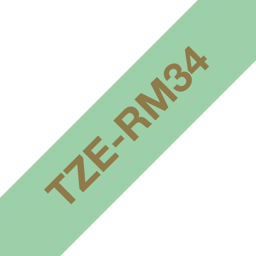 Brother Teippi Kangas 12mm TZe-RM34 Kulta/Mintunvihreä Satiini 