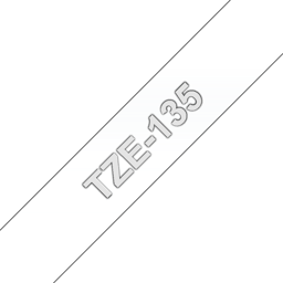 Brother Tape 12mm TZe-135 Hvit/Gjennomsiktig 
