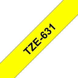 Brother Tape 12mm TZe-631 Svart/Gul 
