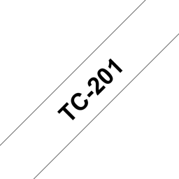Brother Tape 12mm TC-201 Zwart/Wit 