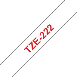 Brother Tape 9mm TZe-222 Rød/Hvit 