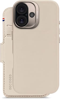 Decoded Leather Detachable Wallet iPhone 16 Harmaa