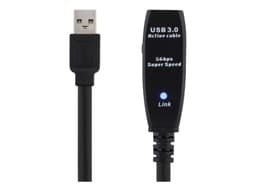 Deltaco USB3-1001 3m USB A USB A Svart