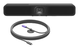 Logitech MeetUp 2 Konferansekamera + Logitech Active USB-C-kabel 