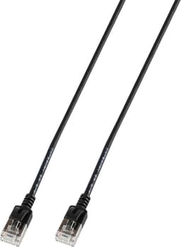 Prokord Slim Network cable / Patch cord LSZH RJ-45 Cat6a 3m Svart