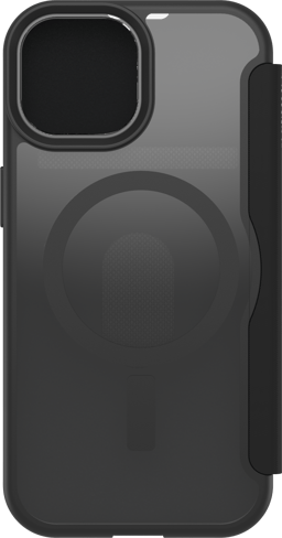 Otterbox React Folio MagSafe iPhone 13, iPhone 14, iPhone 15, iPhone 16e, iPhone 17e Läpinäkyvä, Musta