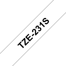 Brother Tape 12mm TZe-231S2 Svart/Hvit Retail Pack 