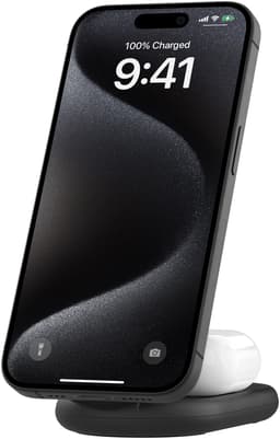 Belkin Magnetic 2-in-1 Stand Qi2 Svart 1.5m