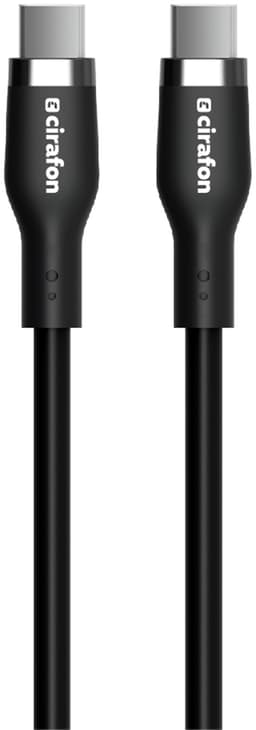 Cirafon USB-C 240w Oplaadkabel Silicone - Snel opladen en flexibiliteit 1.3m USB-C USB-C Zwart