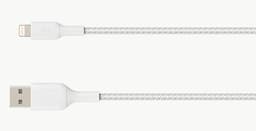Belkin Lightning Till USB-A Kabel Flätad 1m Vit