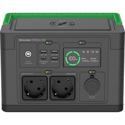 Apc SE OffGrid Bærbar Strømstation 330 - Li-Ion batteri, LCD, 2x stikdåser, 3x USB-A, 1x USB-C, 1x 12V, trådløs oplader 