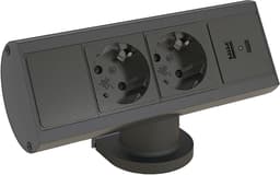 Axessline 935-D2CC jatkojohto 1,5 m 2 AC-pistorasia(a) Sisätila Musta 