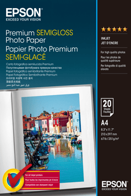 Epson Papir Foto Premium Semiglossy A4 20 ark 250 g 