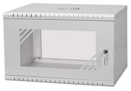Direktronik Väggrack 19" 6U 35CM Glasdörr 