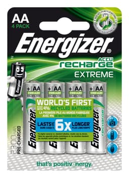 Energizer Batteri AA/LR6 Laddningsbara NiMh 2300mAh 4-Pack 
