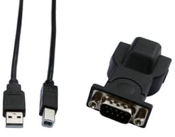 Prokord USB–RS232-sovitin DB9 (0,35 m) 0.35m USB A-tyyppi DB-9 Musta
