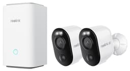 Reolink Home Hub + 2x Argus 3 Ultra 8MP Batteri WiFi-kamera 