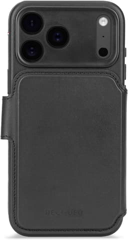 Decoded Leather Detachable Wallet iPhone 17 Pro Max Musta