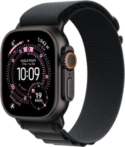 Apple Watch Ultra 3 GPS + Cellular 49mm Black Titanium Case with Black Alpine Loop - Medium 