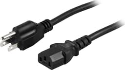 Deltaco DEL-109US 2m IEC C13 NEMA 5-15 Sort