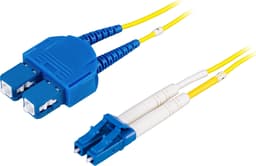 Deltaco Fiberoptisk kabel 2m 2 x LC 2 x SC OS2