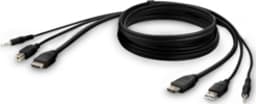 Belkin F1DN1CCBL KVM-kablar Svart 3 m 