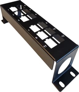 Direktronik 12-Port Keystone 10" Patch Panel Musta