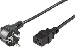 Microconnect Power Cord Cee 7/7 - C19 3m 3m Strömkontakt typ E+F C19 Svart