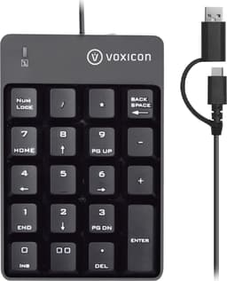 Voxicon DNP-051W Kablet Numpad USB-C med USB-A-Adapter 