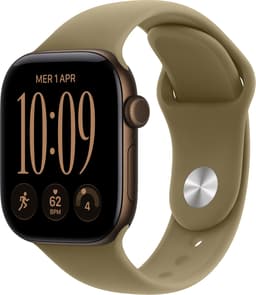 Apple Watch Series 12 GPS 42mm Dark Bronze Aluminium Case with Olive Sport Band - S/M 