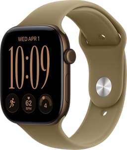 Apple Watch Series 12 GPS 46mm Dark Bronze Aluminium Case with Olive Sport Band - M/L 