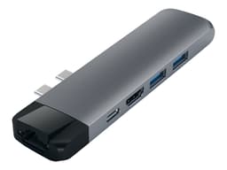 Satechi Aluminum Type-C Pro Hub with Ethernet Thunderbolt 3