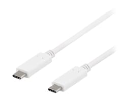 Deltaco USBC-1406 USB-kabel 0.5 m USB 3.2 Gen 2 (3.1 Gen 2) Hvid 0.5m. USB C USB C Hvid