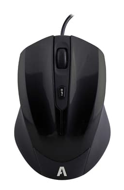 Acutek Wired Optical Mouse M34WB USB-A Mus Svart
