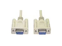 Deltaco Nollmodem DB9 Female- DB9 Female 2m DB9 DB9 Beige