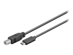 Microconnect USB3.1C2B1 USB-kablar USB 2.0 1 m USB C USB B Svart 1m USB-C USB-B Svart