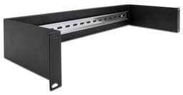 Delock Rackmonterad DIN-räls 19" 2U Svart 
