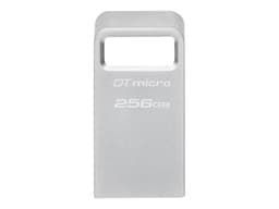 Kingston Technology DataTraveler Micro USB-sticka 256 GB USB Type-A 3.2 Gen 1 (3.1 Gen 1) Silver 256GB USB Type-A Silver