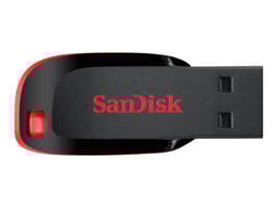Sandisk Cruzer Blade 64GB USB Type-A Svart, Röd