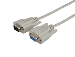 Prokord Seriellforlengelseskabel 1.8m DB9 DB9 Beige