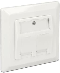 Delock 2 Port Keystone Vägguttag 