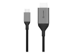 Alogic Ultra 1m HDMI USB-C Harmaa, Musta