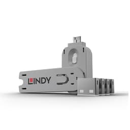 Lindy Port Blocker USB White 4-pack 